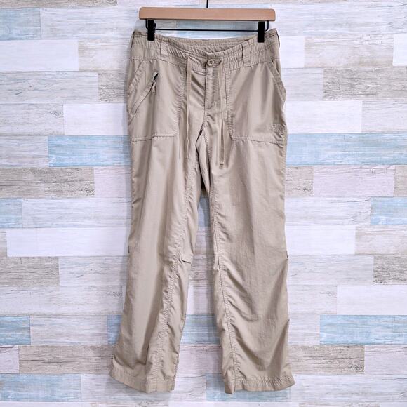 The North Face Horizon Tempest Pant Beige Ripstop Nylon Hiking Womens 6 Short - Picture 1 of 8